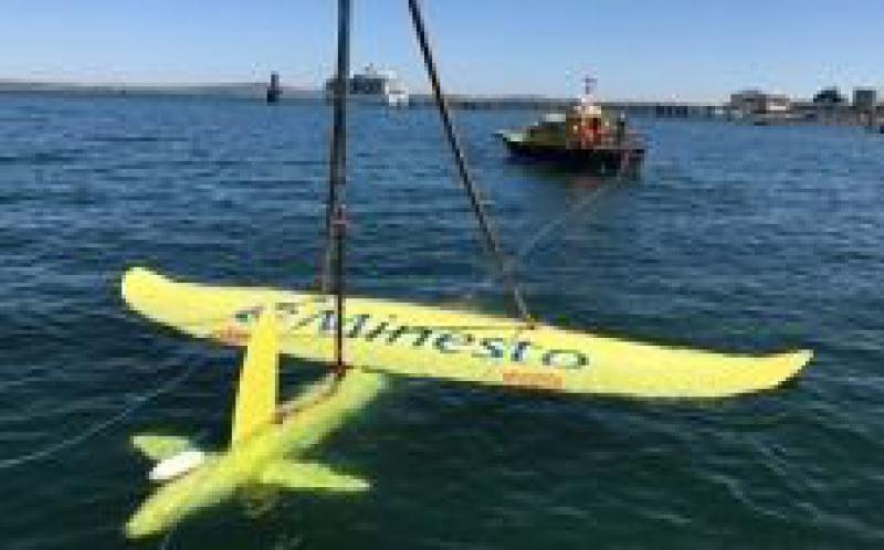 海洋能源風箏開始在威爾士水域下面飛行