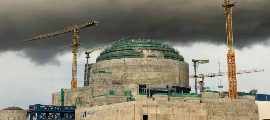 海南昌江核電二期工程3號機(jī)組核島安全殼穹頂順利封頂