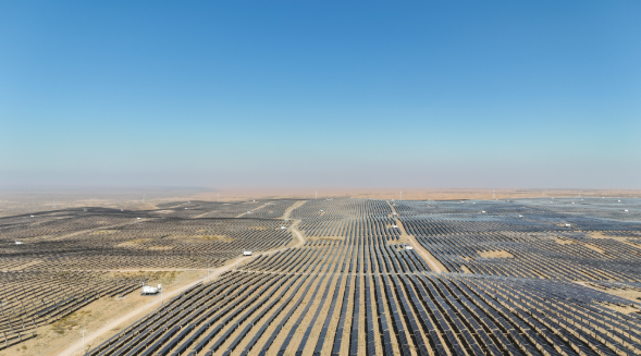 中國寧夏中衛光伏項目全容量并網